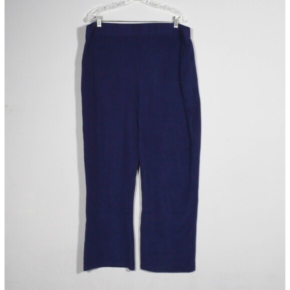 Cuddl Duds Climate Light Navy Velour Fleece 2 Piece Cardigan Lounge Set Sz 2X - Picture 2 of 6